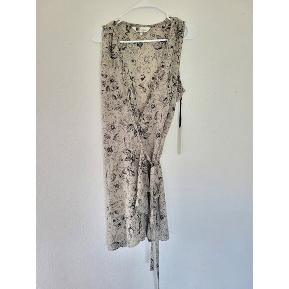 Kut From the Kloth Green Floral Wrap Dress size‎ XL Braided neck line #P3 - Picture 1 of 8